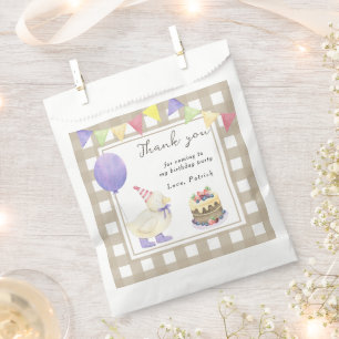Sachets En Papier Anniversaire de Canard 1 an Merci d'être venu