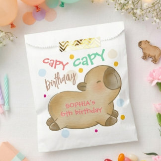Sachets En Papier Anniversaire de capy capybara