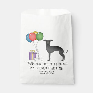 Sachets En Papier Anniversaire de chien de dessin animé Lévrier Ital