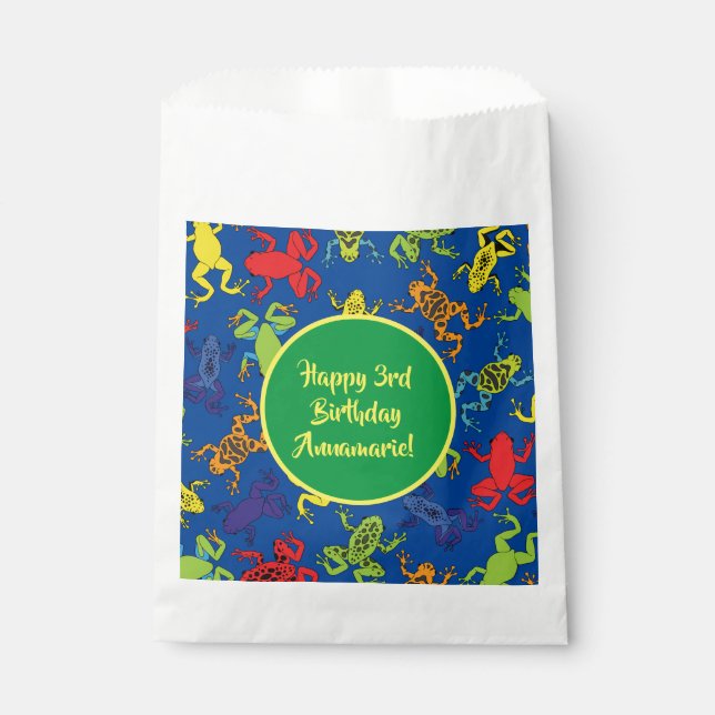 Sachets En Papier Anniversaire de enfant de grenouilles arborescente (Devant)