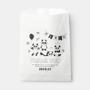 Sachets En Papier Anniversaire de enfant Merci Panda moderne amusant