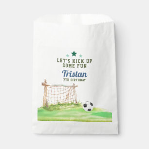 Sachets En Papier Anniversaire de football “Faisons Décoller le Fun”