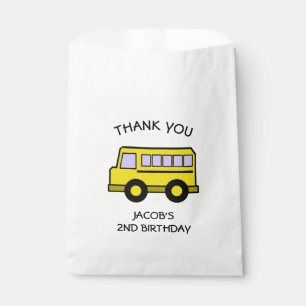 Sachets En Papier Anniversaire de l'autobus scolaire