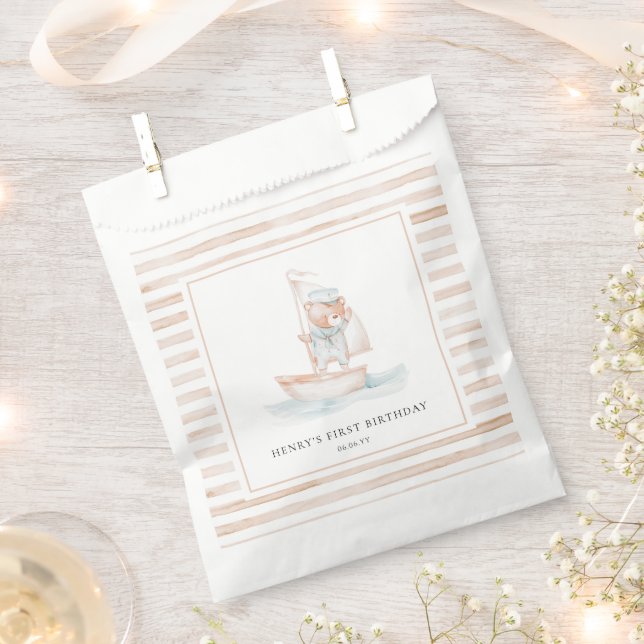 Sachets En Papier Anniversaire de l'ours de mer Tan Striday (Coupé)