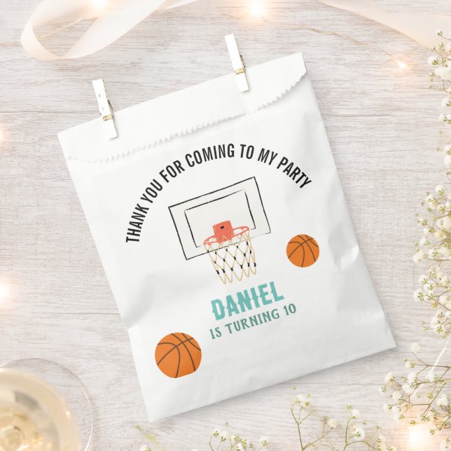 Sachets En Papier Anniversaire du basket-ball (Coupé)