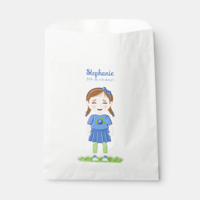 Sachets En Papier Anniversaire du bleuet (Devant)