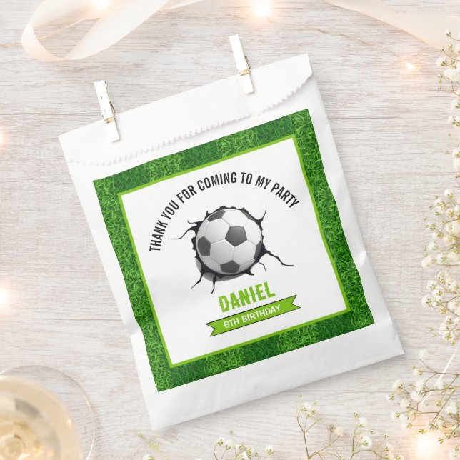 Sachets En Papier Anniversaire du football (Coupé)