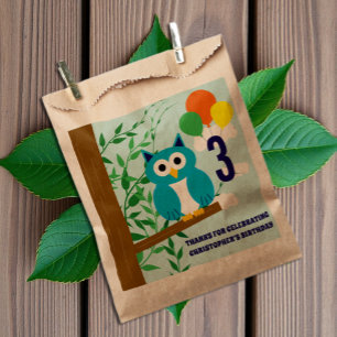 Sachets En Papier Anniversaire du hibou