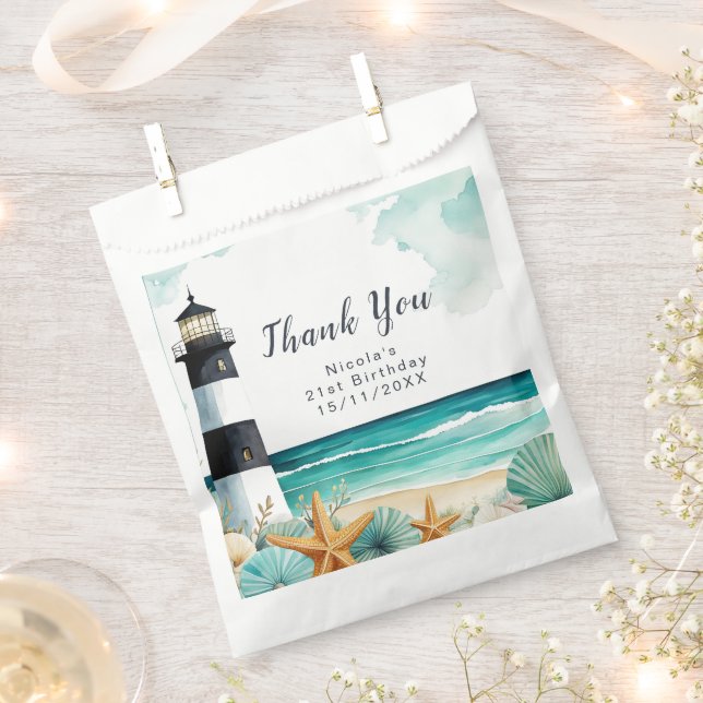 Sachets En Papier Anniversaire du phare nautique (Coupé)