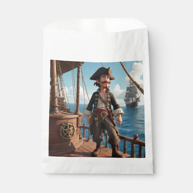 Sachets En Papier Anniversaire du Pirate (Devant)