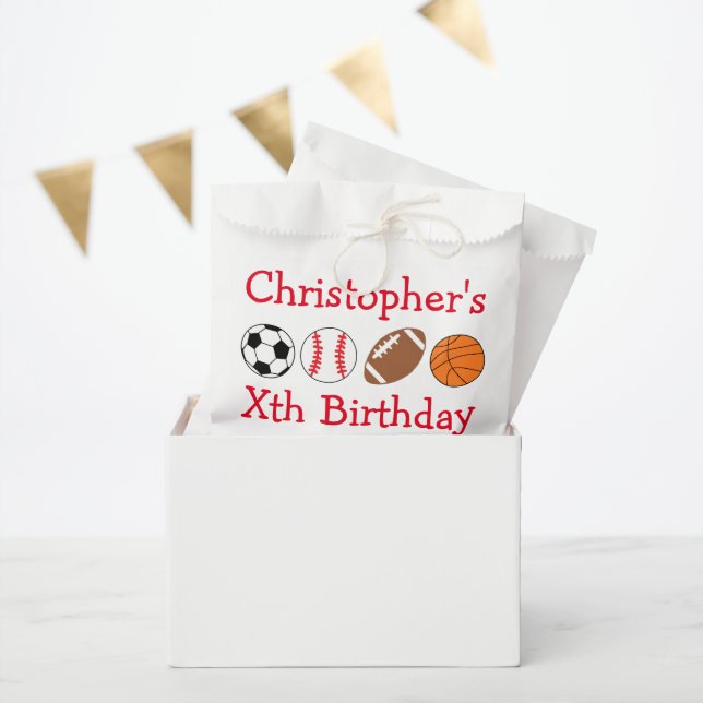 Sachets En Papier Anniversaire du sport (Fête)