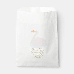 Sachets En Papier Anniversaire Fille Arc-en-ciel Cygne Rose