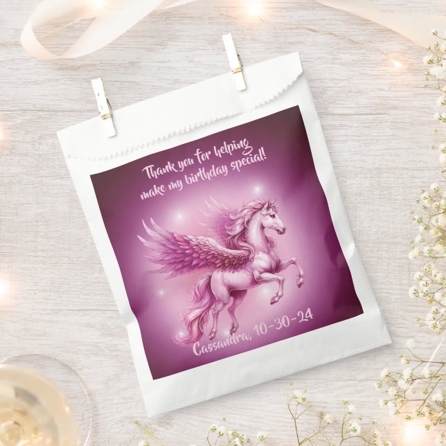 Sachets En Papier Anniversaire Pink Pegasus Design Imaginaire (Coupé)