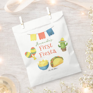 Sachets En Papier Anniversaire premier de Fiesta Aquarelle