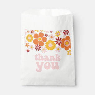 Sachets En Papier Anniversaire rétro floral funky