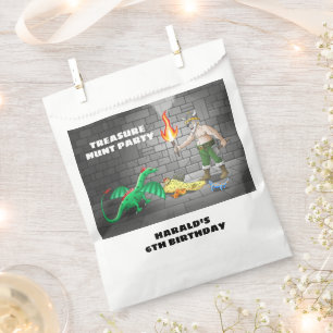 Sachets En Papier Anniversaire Thème Chasse au Trésor Viking
