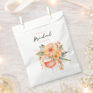 Sachets En Papier Aperol Spritz Floral Réception de Mariage