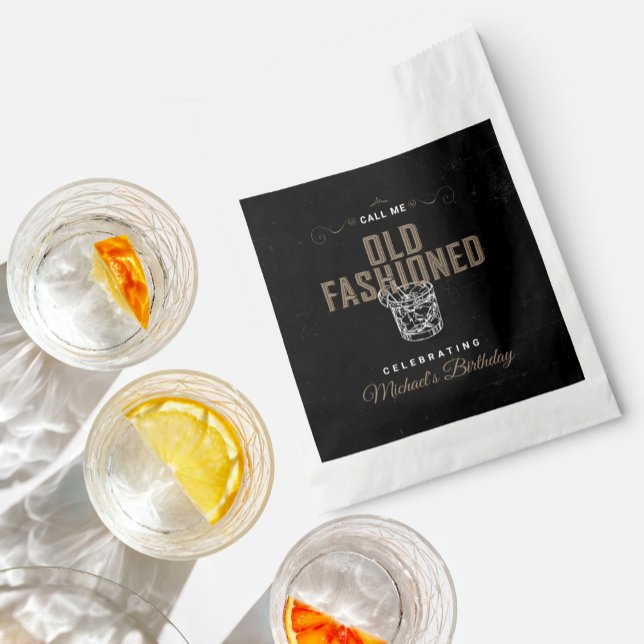 Sachets En Papier Appelez-moi Whiskey Cocktail Anniversaire (Créateur téléchargé)