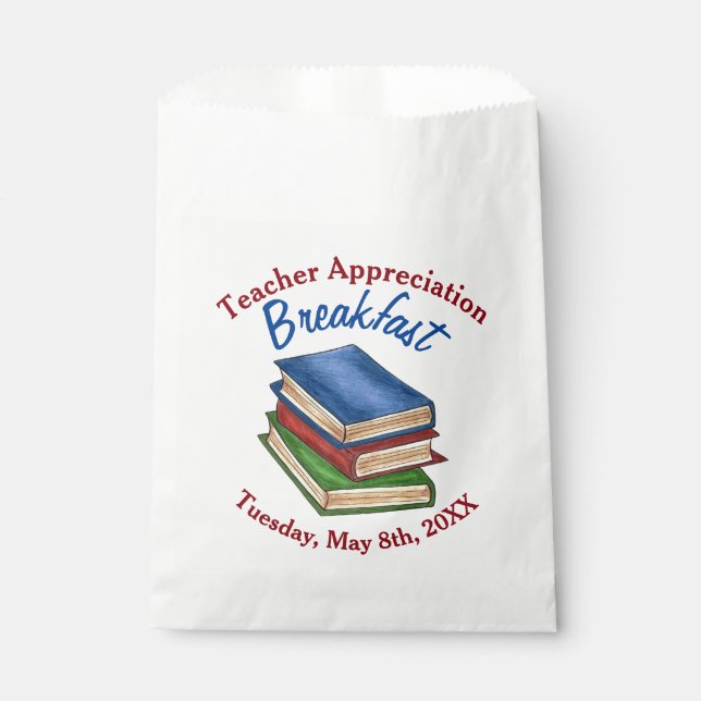 Sachets En Papier Appréciation de l'enseignant Petit déjeuner de ret (Devant)