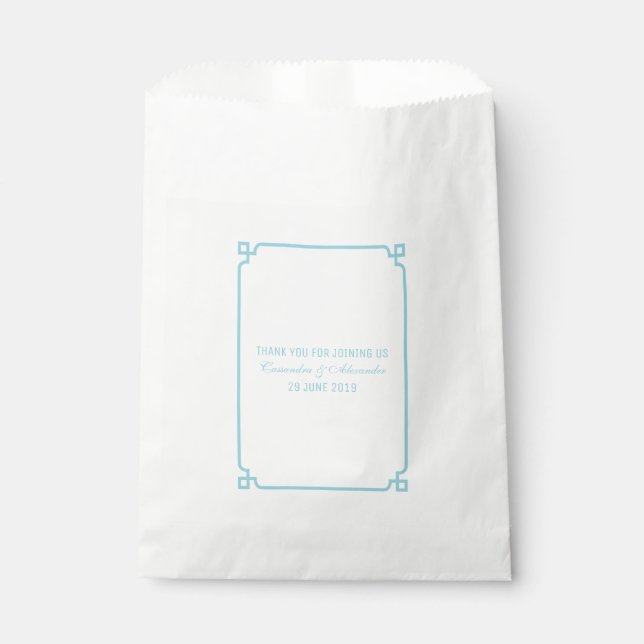 Sachets En Papier Aqua Paradise Deco Chic Mariage (Devant)