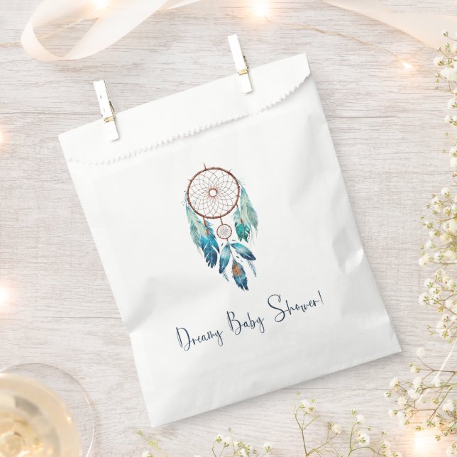 Sachets En Papier Aquamarine Baby shower Dreamcatcher (Coupé)