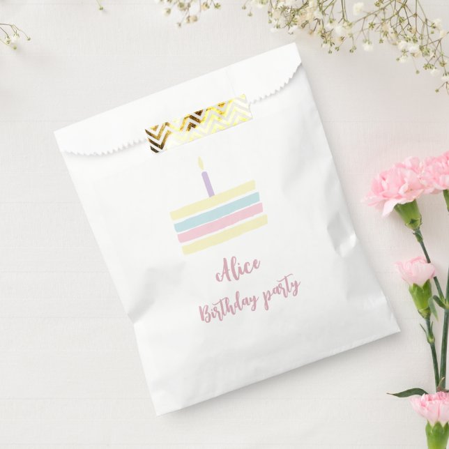 Sachets En Papier Aquarelle boho pastel cake Anniversaire (Scellé)