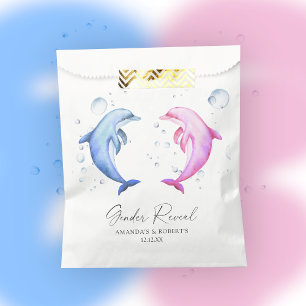 Sachets En Papier Aquarelle Dauphins Révélation de genre