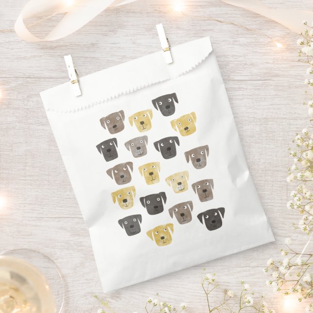 Sachets En Papier Aquarelle de chien de trieuse du Labrador (Coupé)