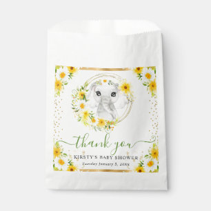 Sachets En Papier Aquarelle Éléphant de la Jungle Mignon Fleur Baby
