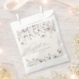Sachets En Papier Aquarelle Fleur sauvage délicate avec Love ID1102