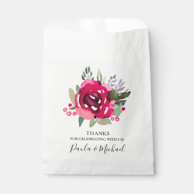 Sachets En Papier Aquarelle Florale (Devant)