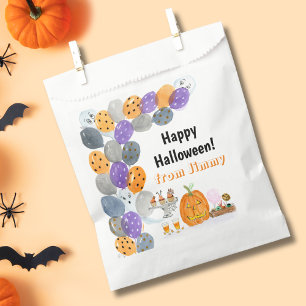 Sachets En Papier Aquarelle Joyeuse fête costumée d'Halloween