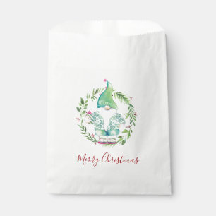 Sachets En Papier Aquarelle Joyeux Noël Gnome Bonbon Favoriser Sac