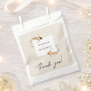 Sachets En Papier aquarelle koi poisson mariage