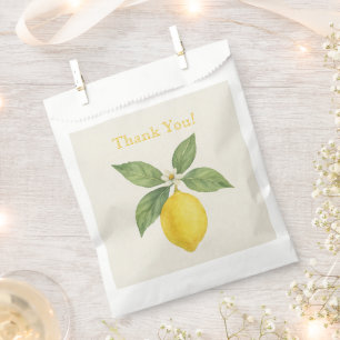 Sachets En Papier Aquarelle Merci citron