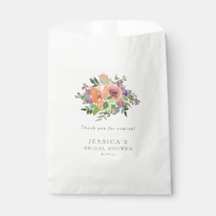 Sachets En Papier Aquarelle minimaliste Fête des mariées florale ora