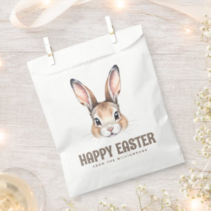 Sachets En Papier Aquarelle moderne personnalisée Mignonne Lapin de 