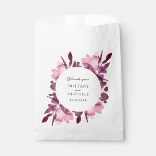 Sachets En Papier Aquarelle romantique Plum Mariage