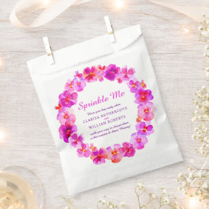 Sachets En Papier Aquarelle rose rose mariage m'épingler confetti