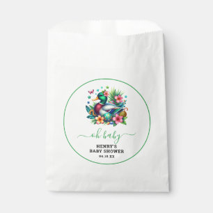 Sachets En Papier Aquarelle verte Un Lucky Duck Boy 1er anniversaire