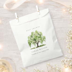 Sachets En Papier Aquarelle verte Willow Tree Farm Baby shower