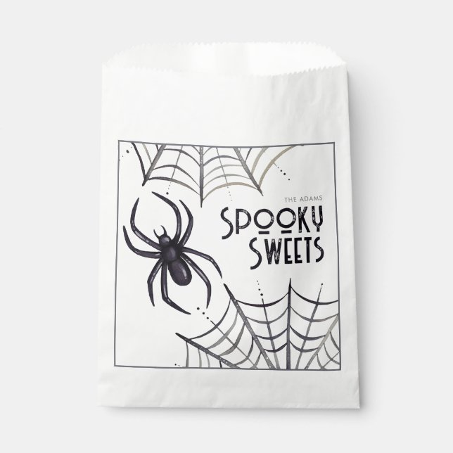 Sachets En Papier Araignée douce éffrayante (Devant)