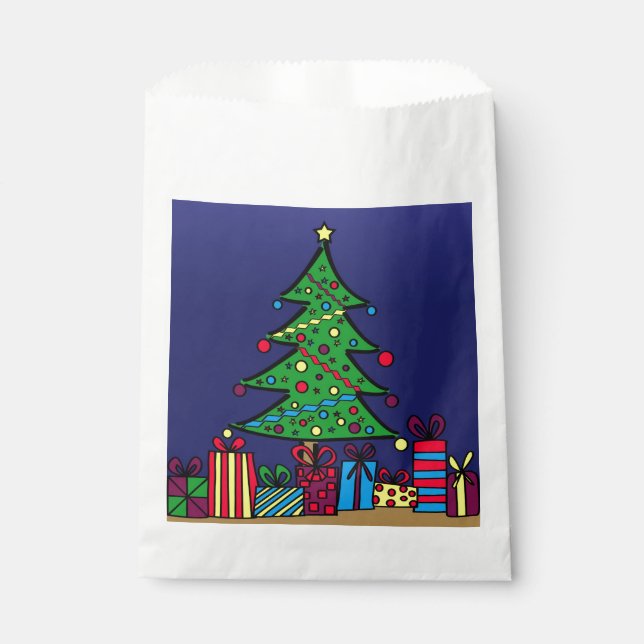 Sachets En Papier Arbre de Noël (Devant)
