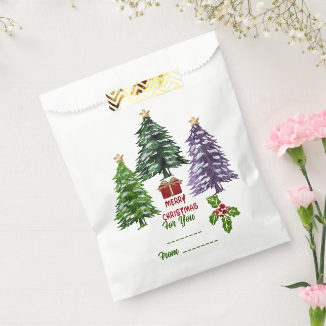 Sachets En Papier Arbre de Noël (Scellé)