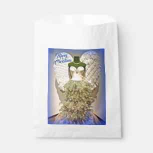 Sachets En Papier Arbre de Noël de forme de robe de mannequin d'ang