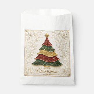 Sachets En Papier Arbre de Noël orné d'émail doré