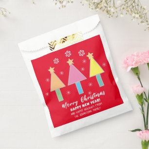 Sachets En Papier Arbres de Noël Artsy Nom Cool Red Holiday