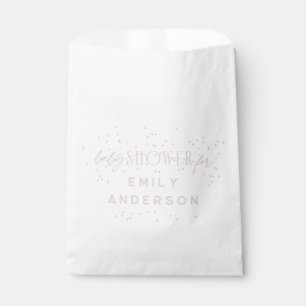 Sachets En Papier Arc en ciel rose moderne et étoiles Baby shower bl