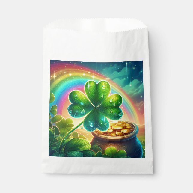 Sachets En Papier Arc-en-ciel Saint Patrick's Day trver (Devant)