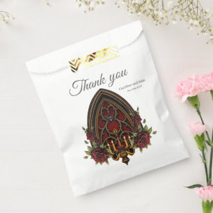 Sachets En Papier Arche gothique aux crânes.